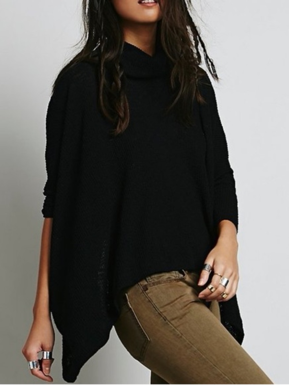 Free People Beach Hailee Sweater Black